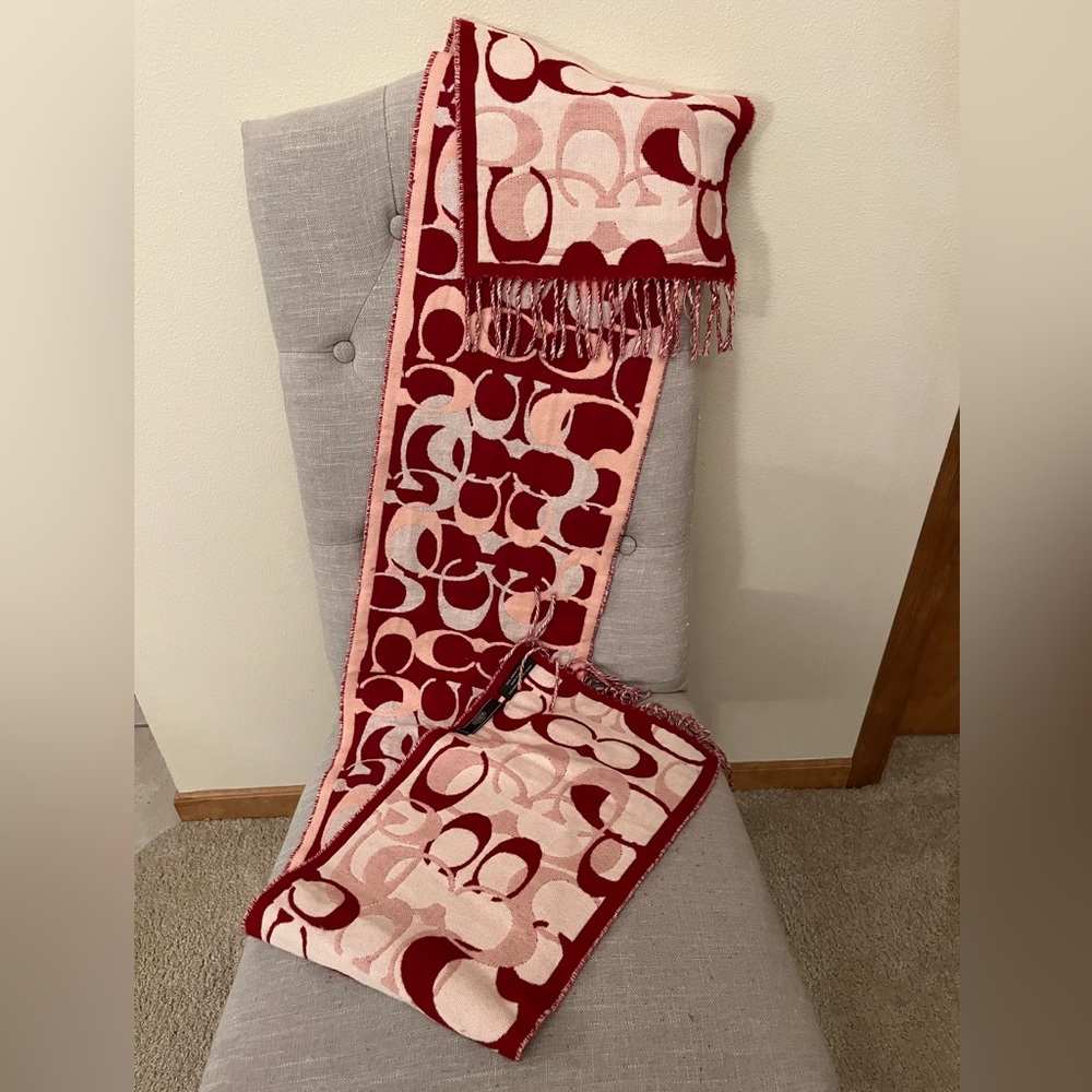Pink and Red Coach Scarf!